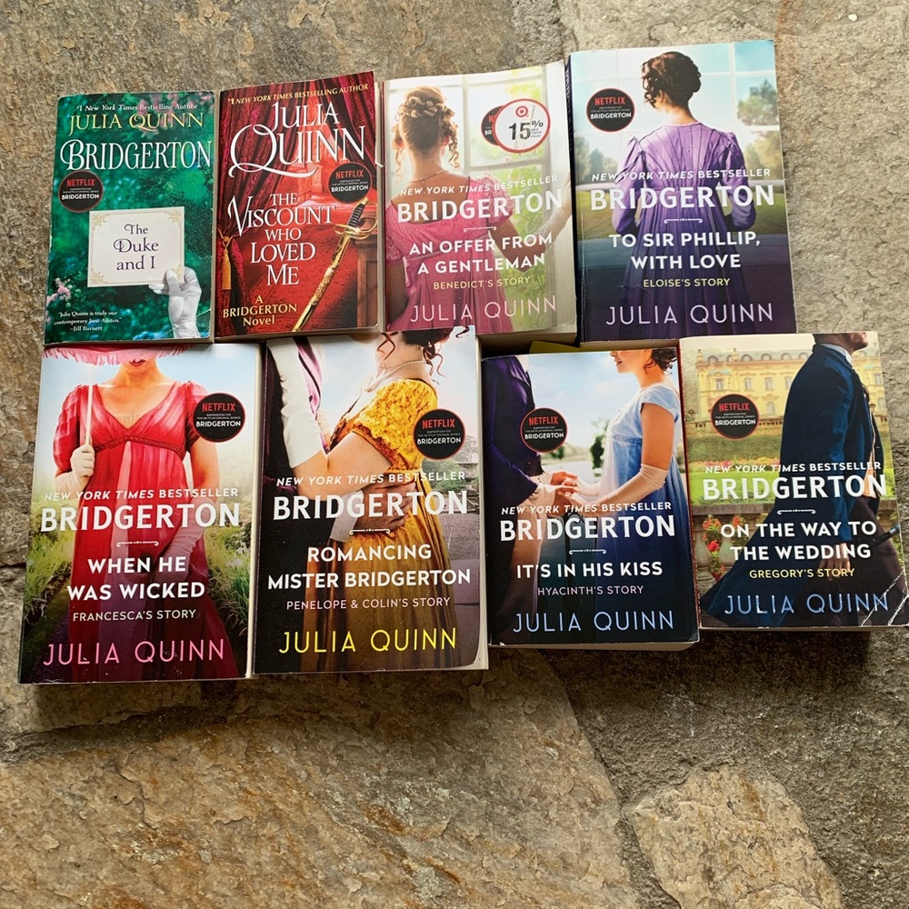 All the bridgerton books! Message me for individual books!